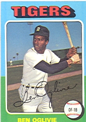 1975 Topps Baseball Cards      344     Ben Oglivie
